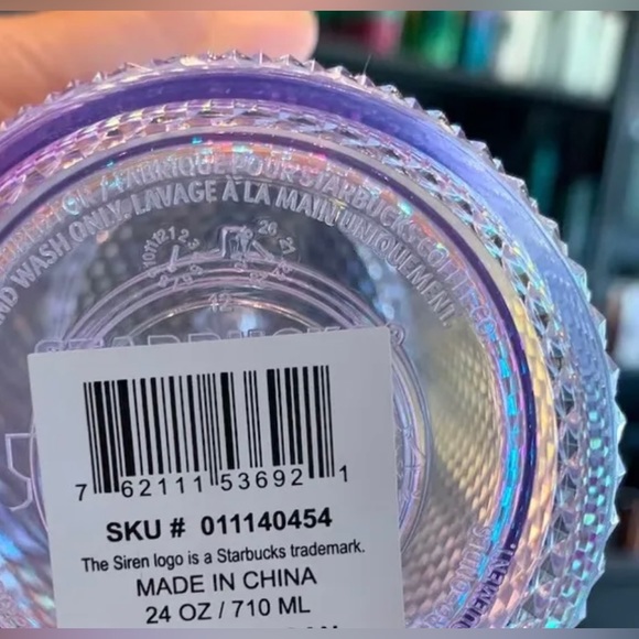 Starbucks Unicorn Studded Cup Iridescent Bling Tumbler Cold 24oz Venti New 2023 - Picture 6 of 8